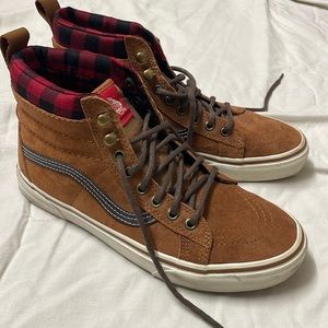 Vans Scotchgard High Top Skate Shoes Suede Flannel 7M/8.5W